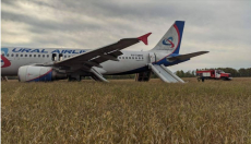 - Airbus A320 на поле в Новосибирской области