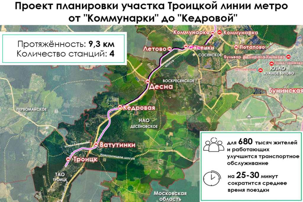 планировка метро участок Коммунарка Кедровая